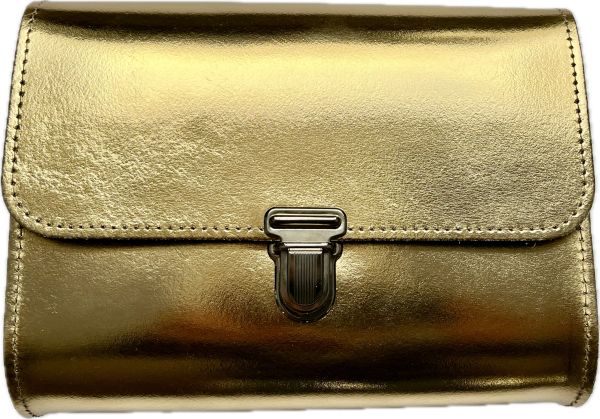 Leder Umhängetasche Roma gold